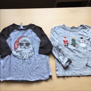 Toddler Boy Christmas T-shirts Set of 2